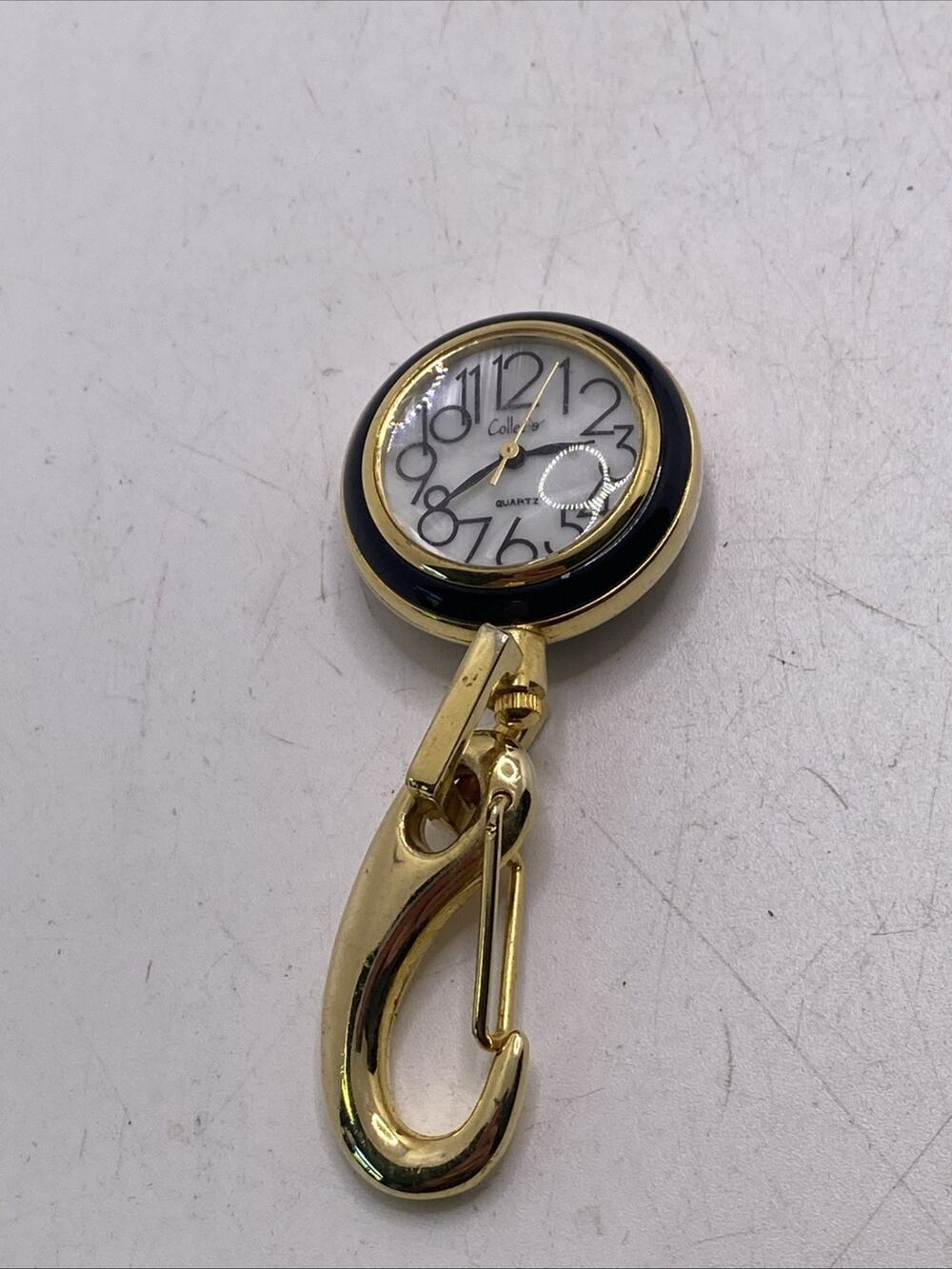 Vintage Collezio Gold Tone Clip Watch New Battery